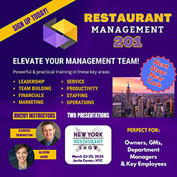 Restaurant Management 201 Workshop