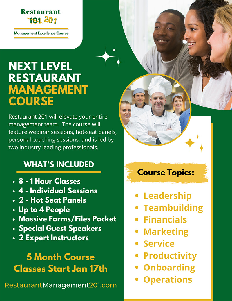 restaurant mgmt course